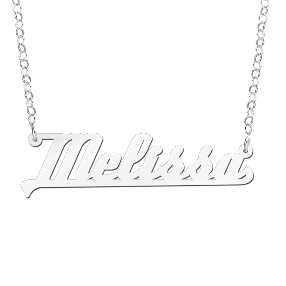 Silver Name Necklace Model Melissa
