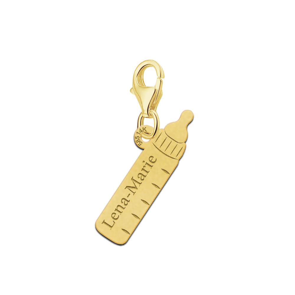 Gold baby charm bottle