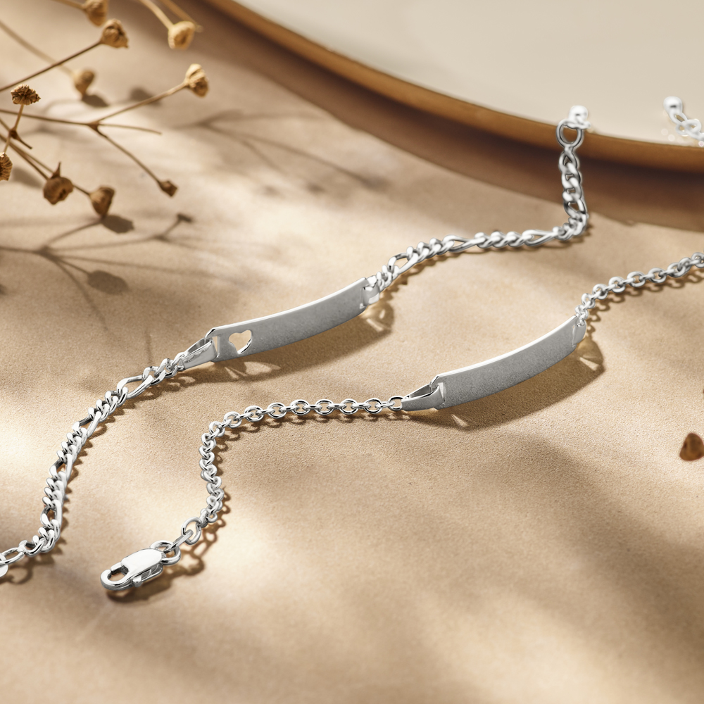 Silver personalised ladies bracelet