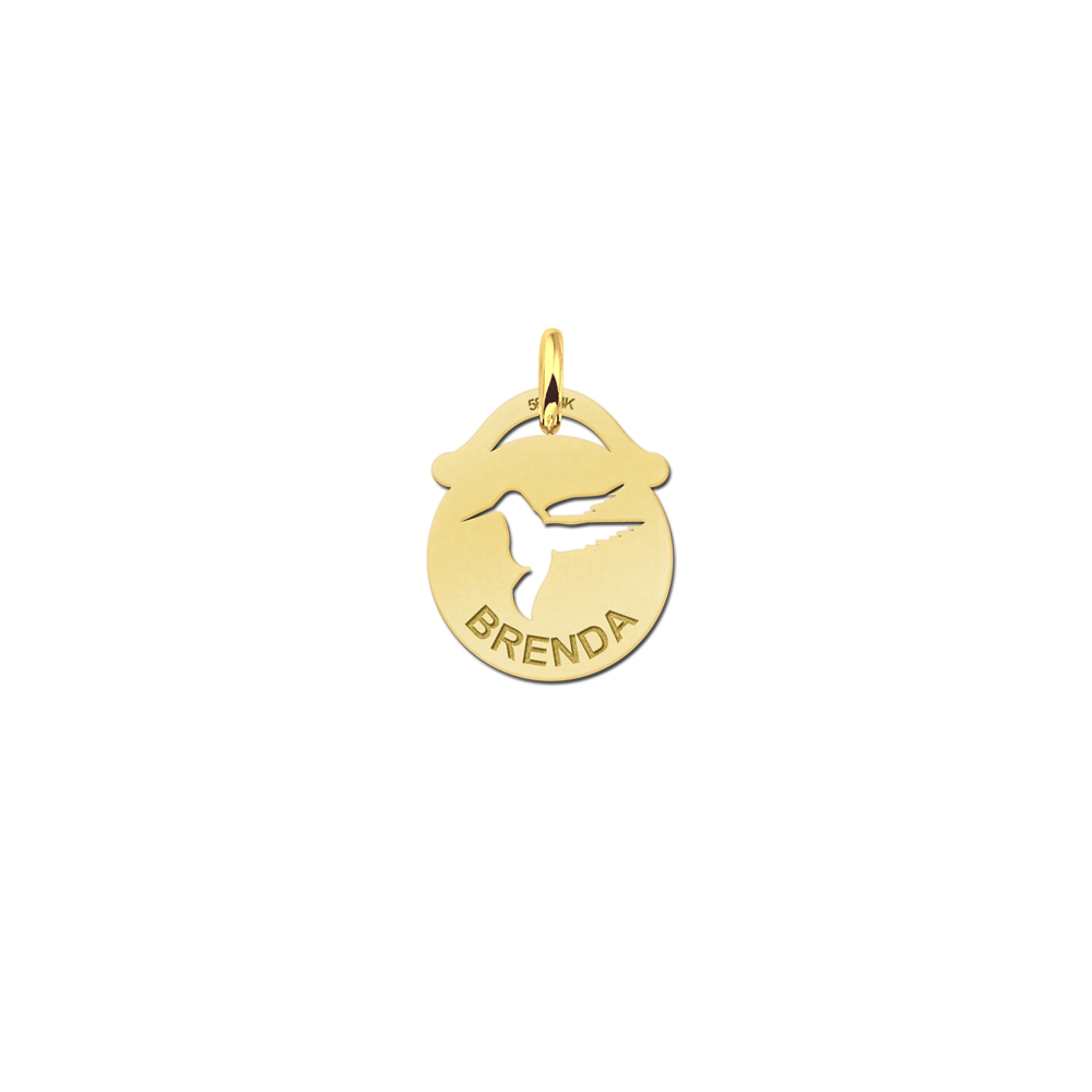 Gold Namependant with Bird