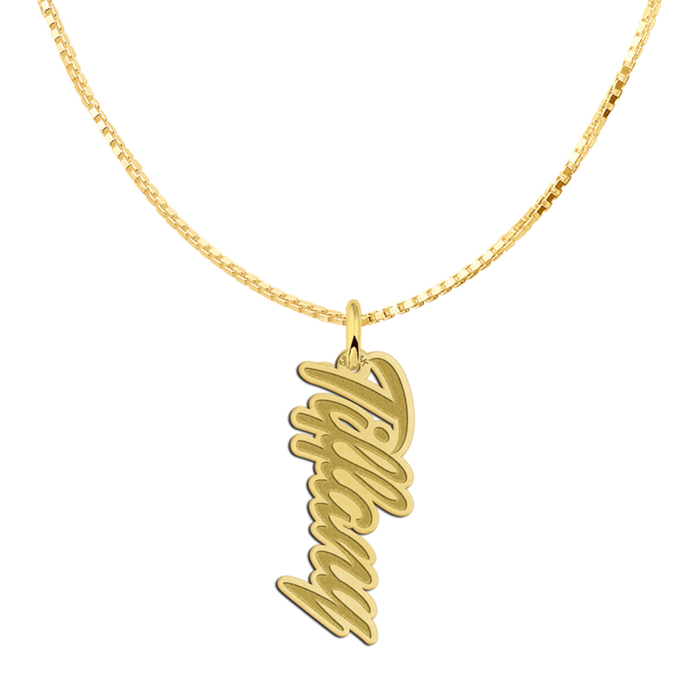 Golden name pendant model 'Tiffany'