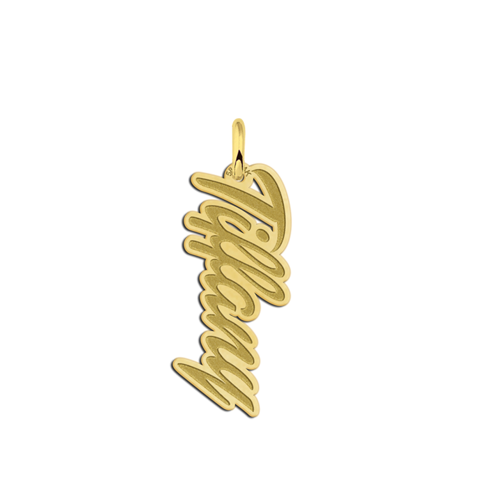 Golden name pendant model Tiffany