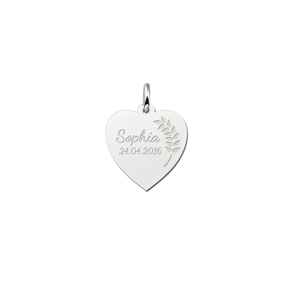 Silver First Holy Communion gift heart