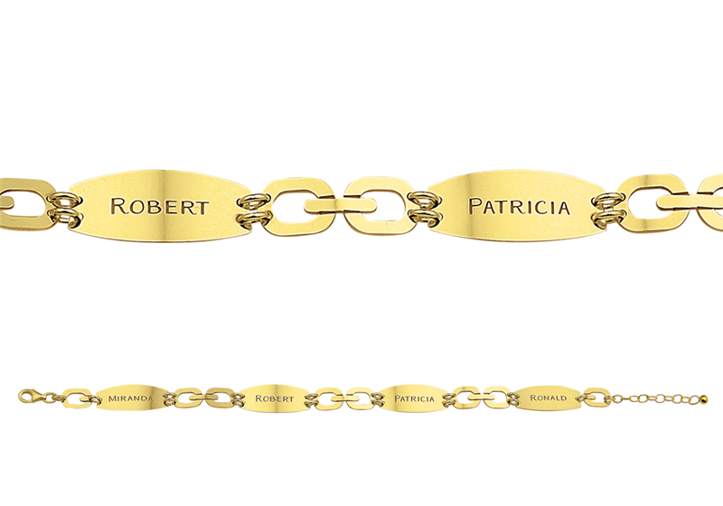 Gold bracelet with oval links