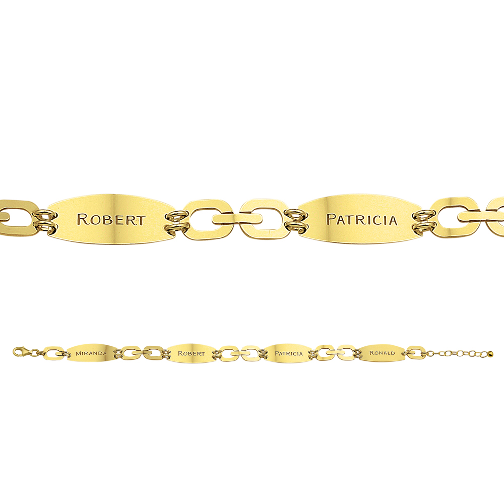 Gold bracelet with oval links