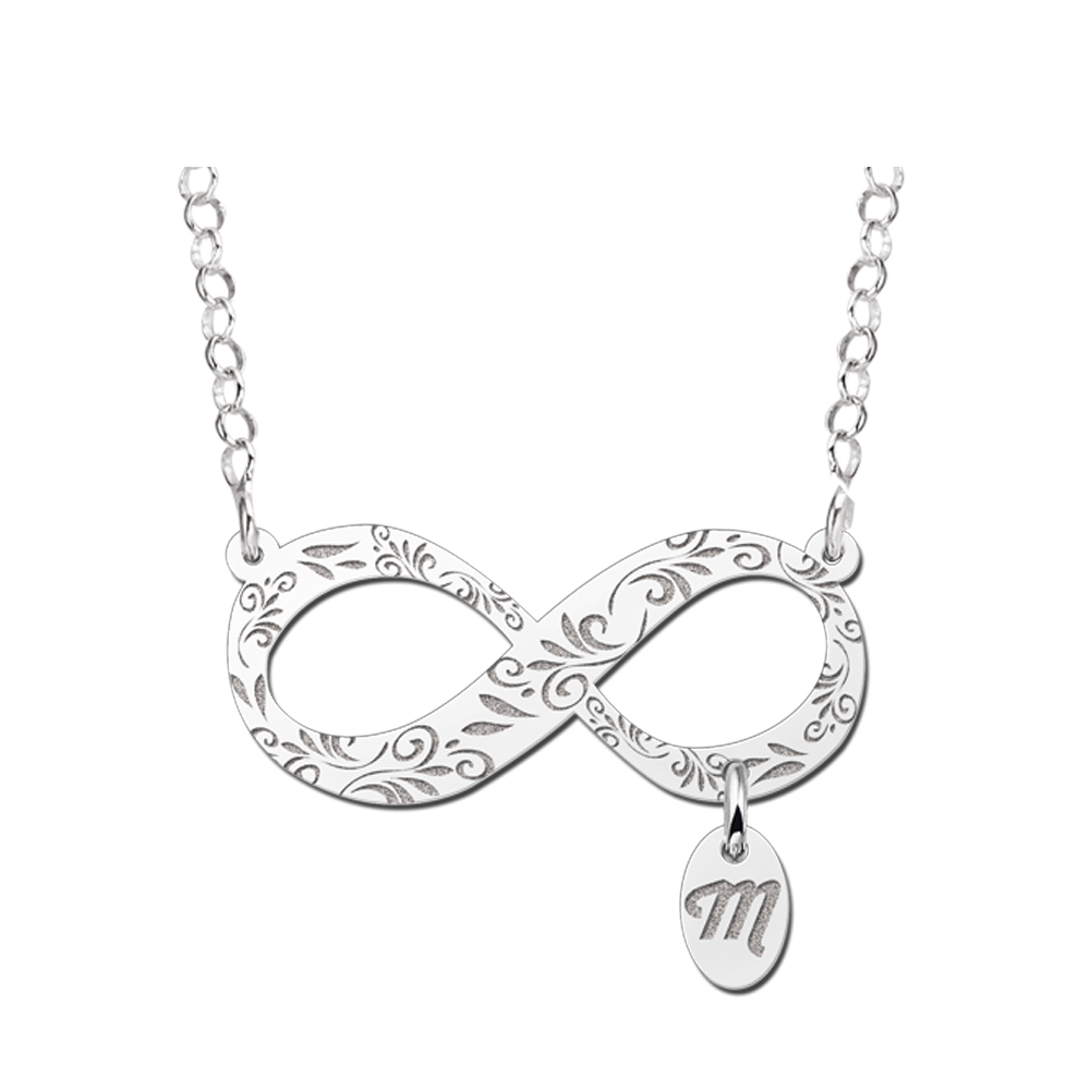 Silver Infinity Jewellery with Initial Pendant