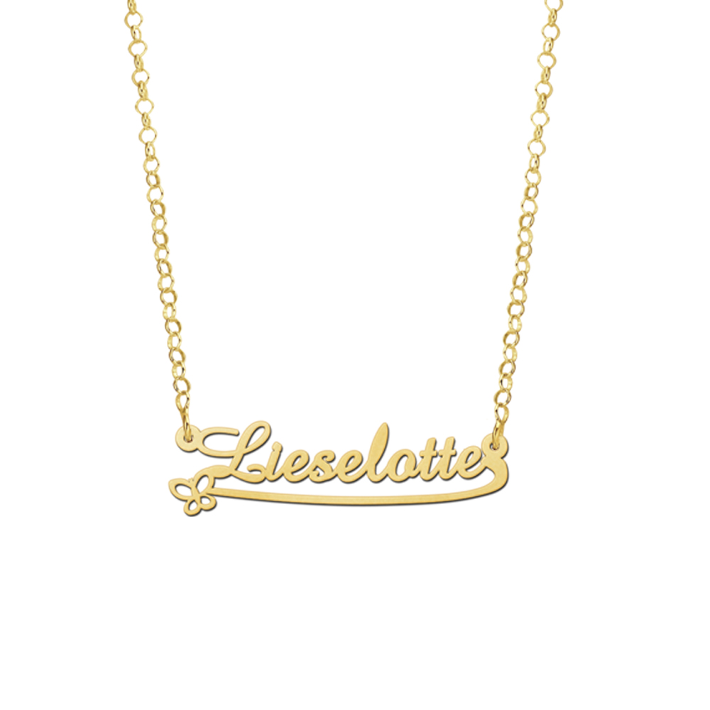 Golden Name Necklace for Kids, Model Lieselotte