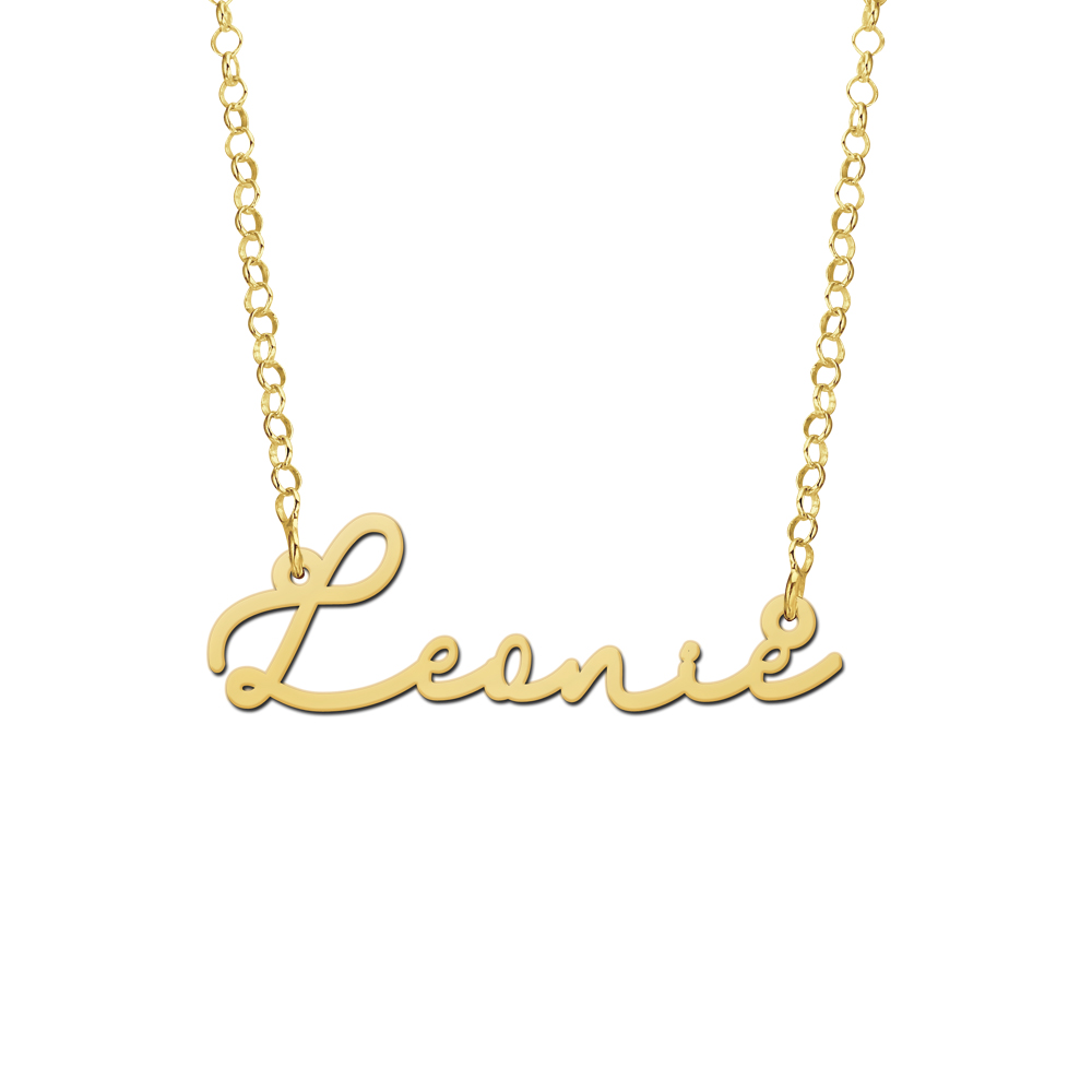 Gold name necklace Leonie