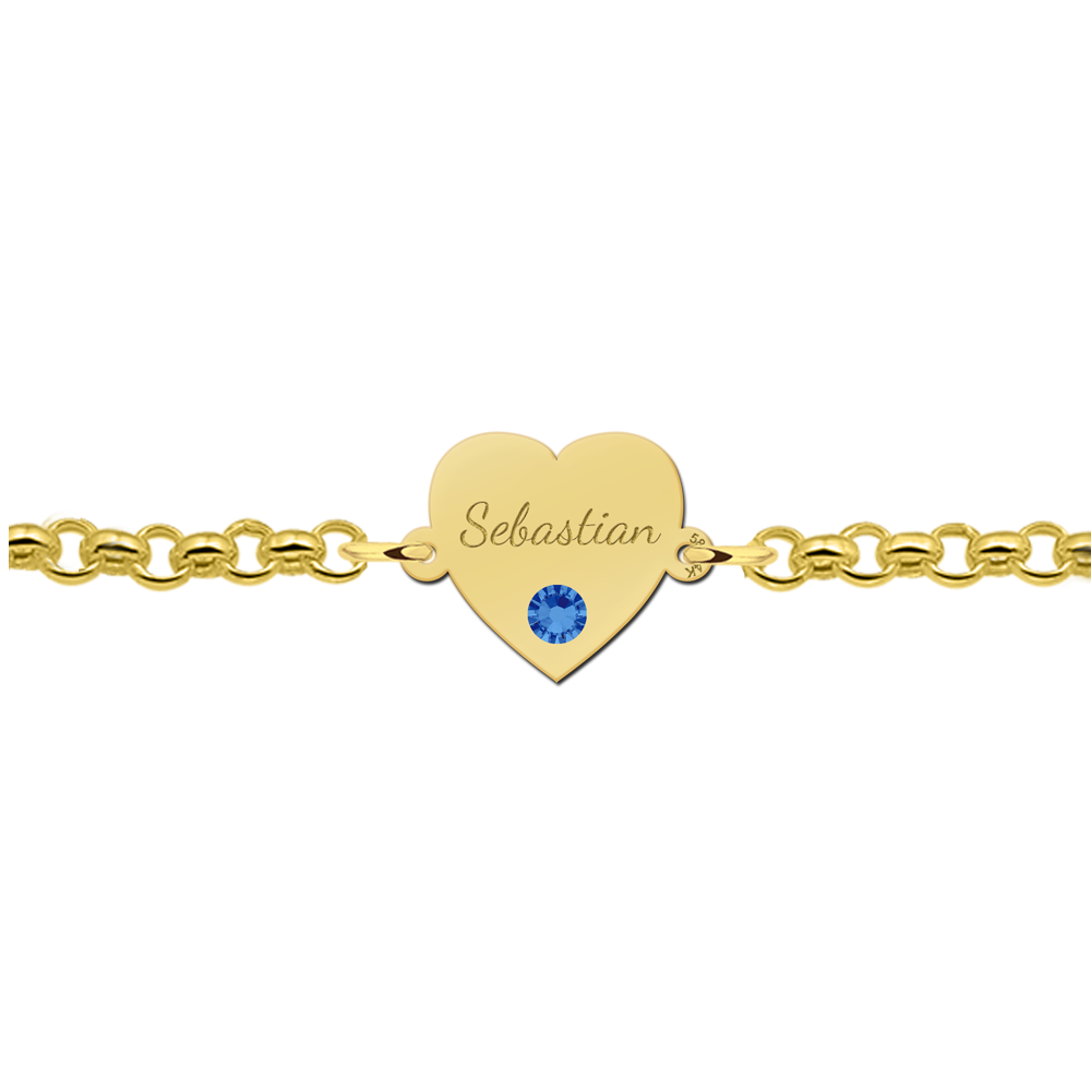 Heart of gold bracelet with engraving