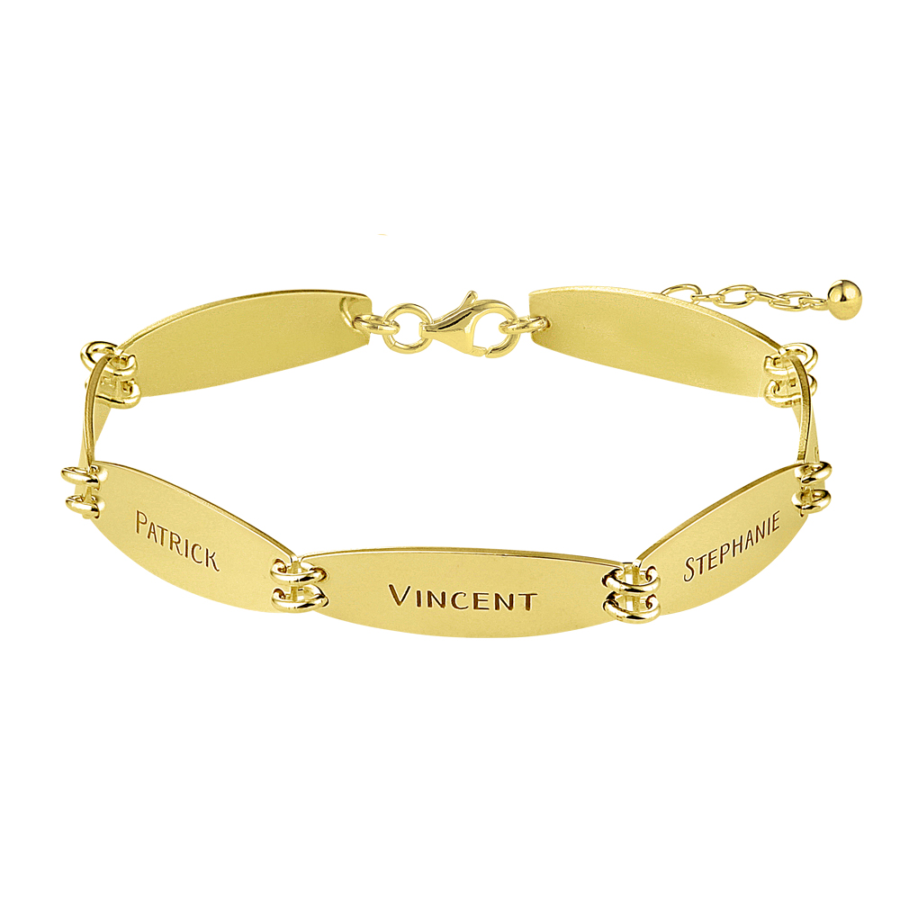 Gold bracelet with 7 names