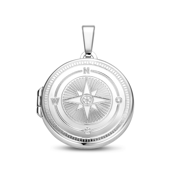 Silver compass medallion