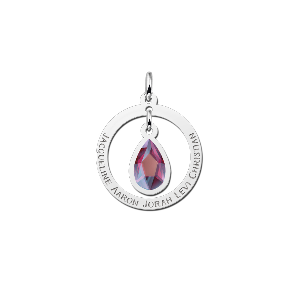 Silver drop pendant