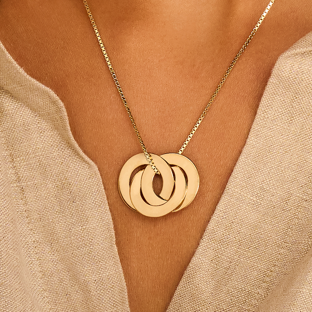 Russian circles necklace in gold