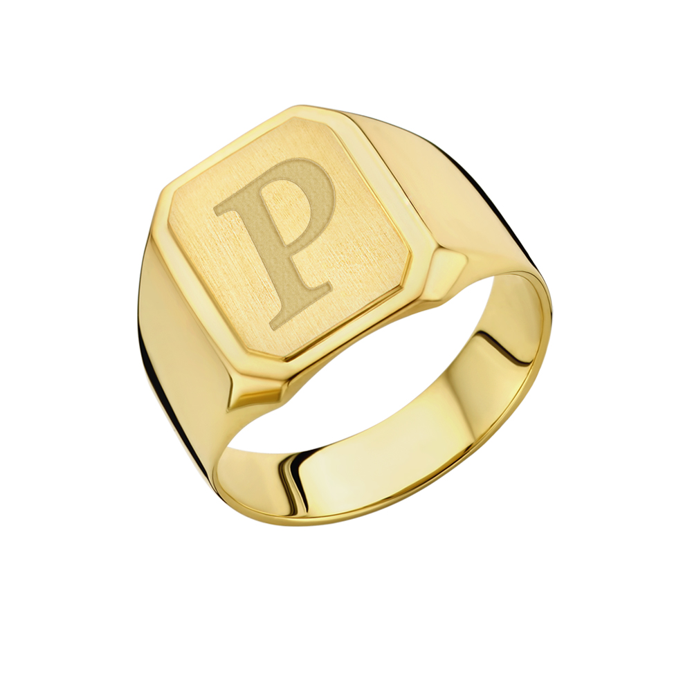 14 carat gold signet ring SQ