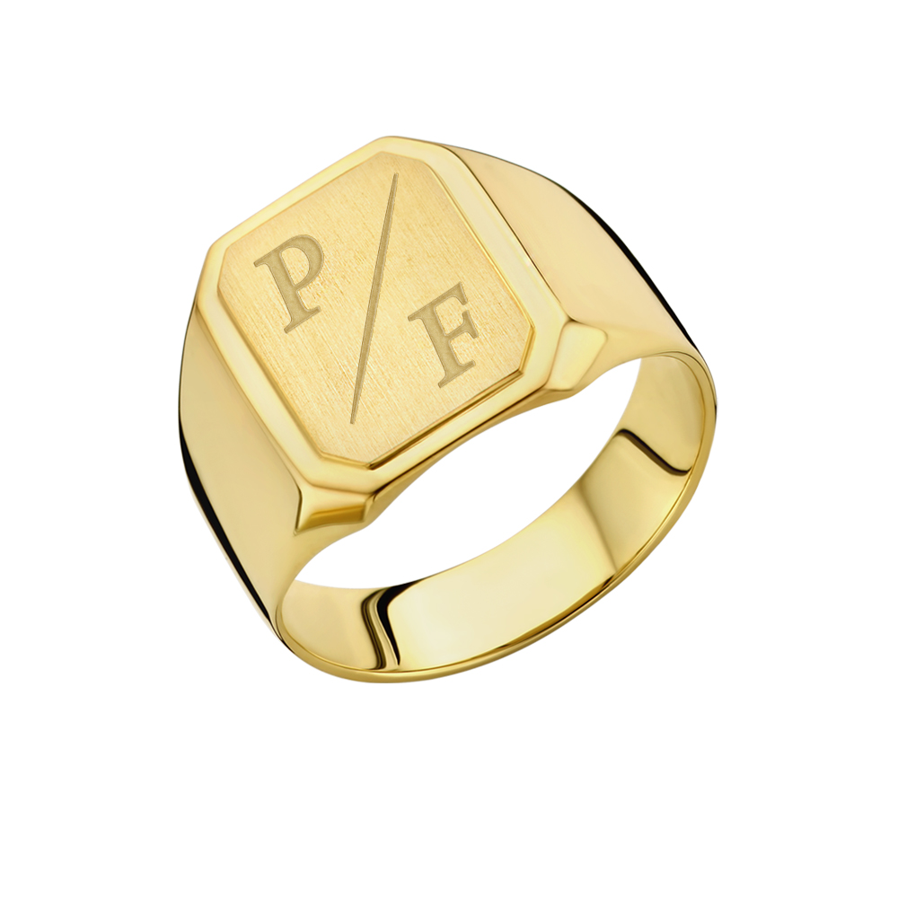 14 carat gold signet ring SQ