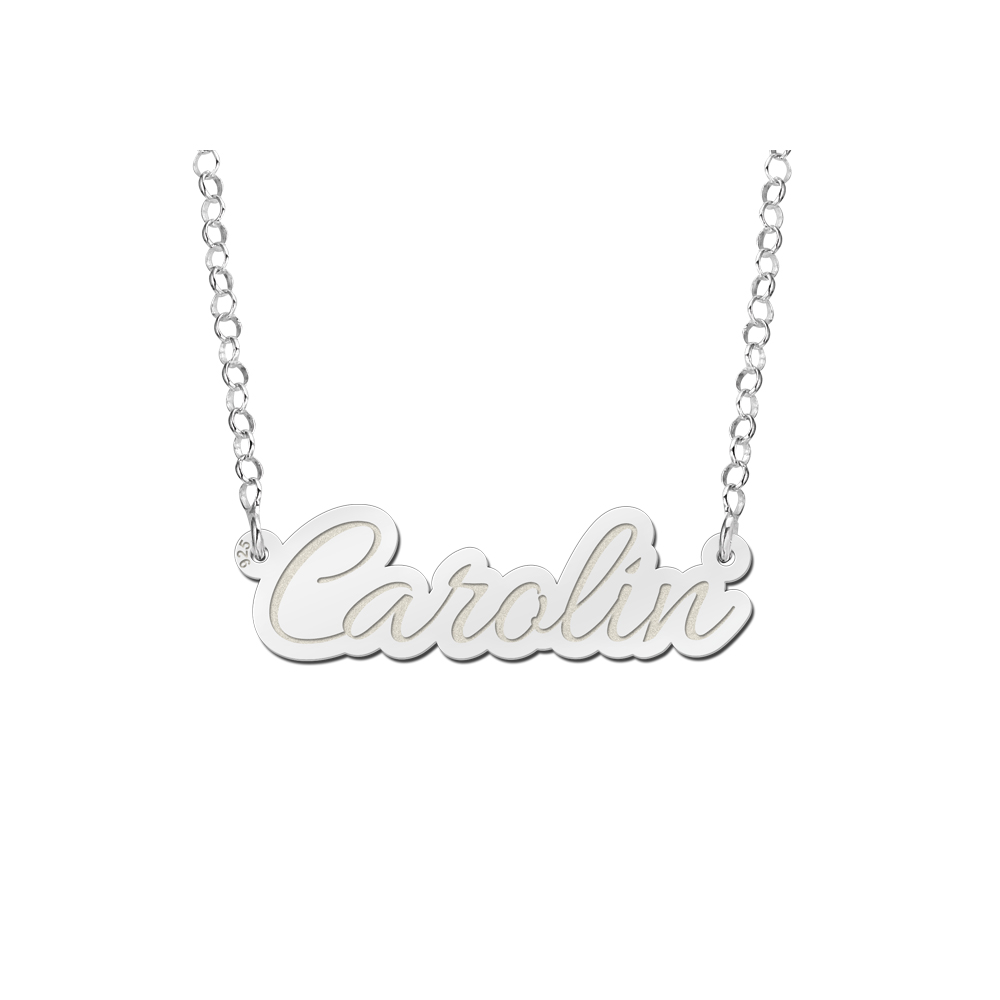 Name necklace silver model Carolin
