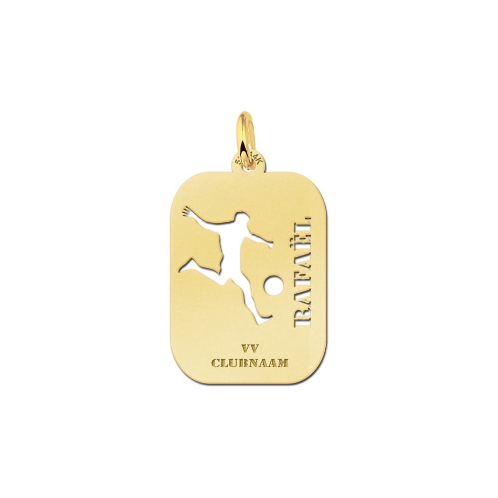 Gold soccer pendant