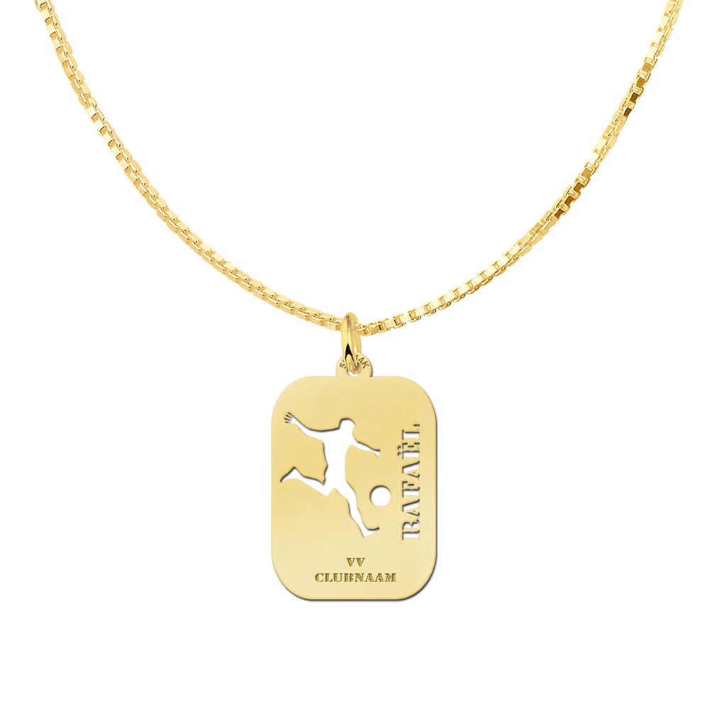 Gold soccer pendant