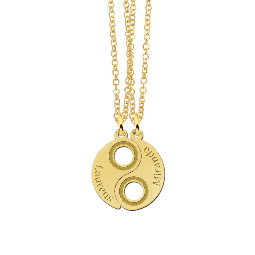 Golden YinYang Friendship Necklace