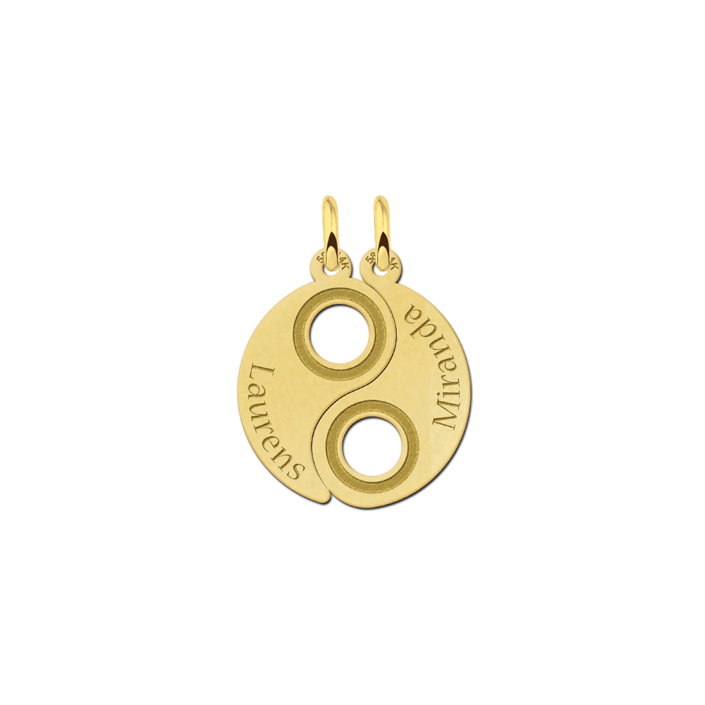 Golden YinYang Friendship Necklace