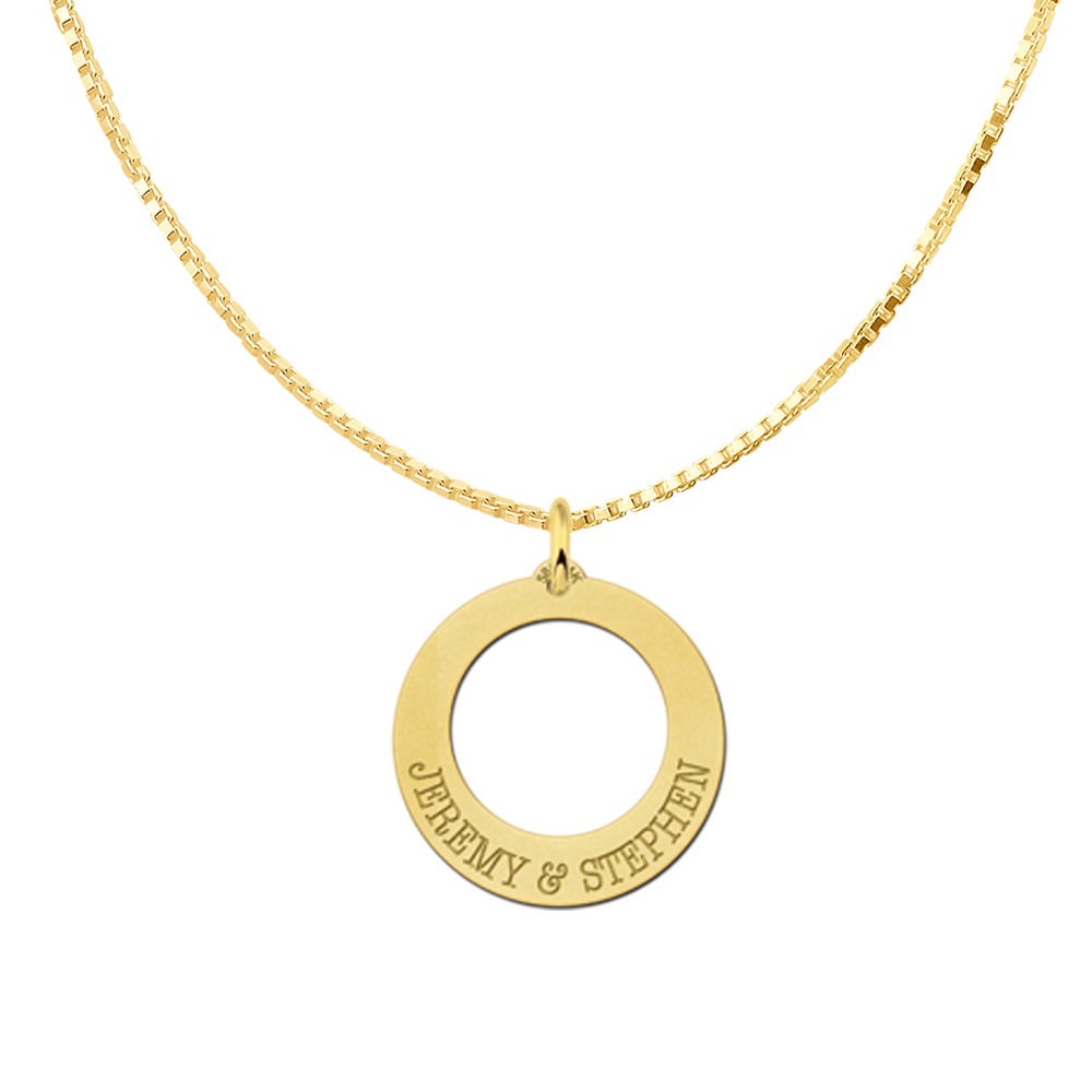 Round golden pendant