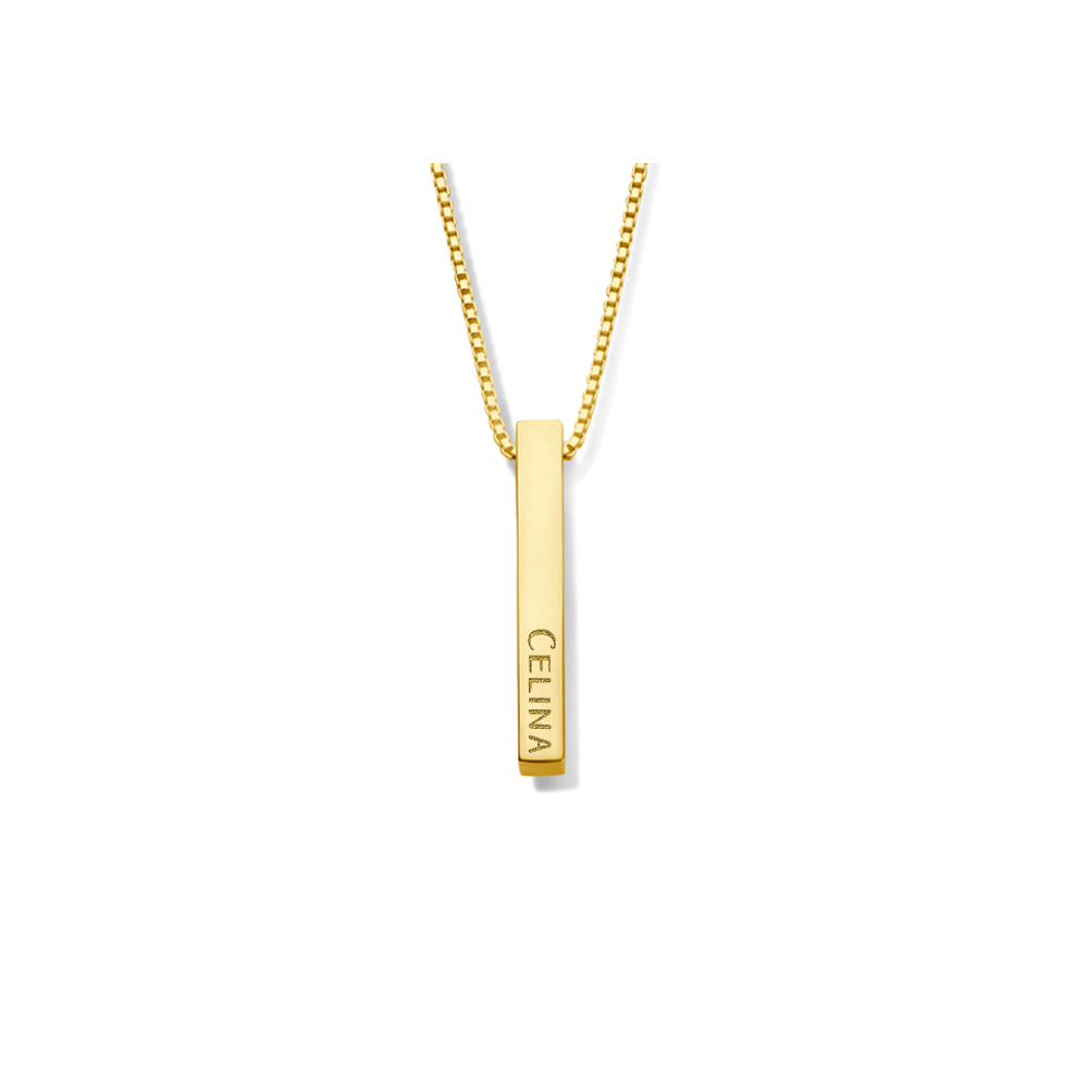 Bar necklace in gold