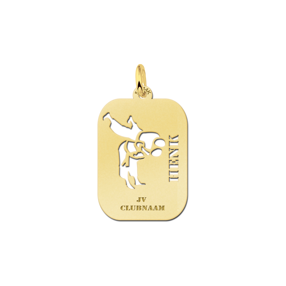 Golden judo pendant