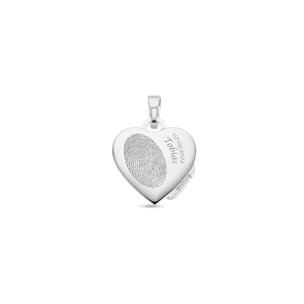 Silver Heart Medallion with names - small