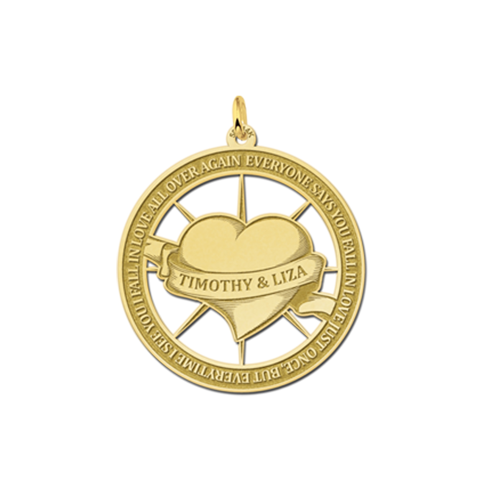 Gold Love Heart Pendant