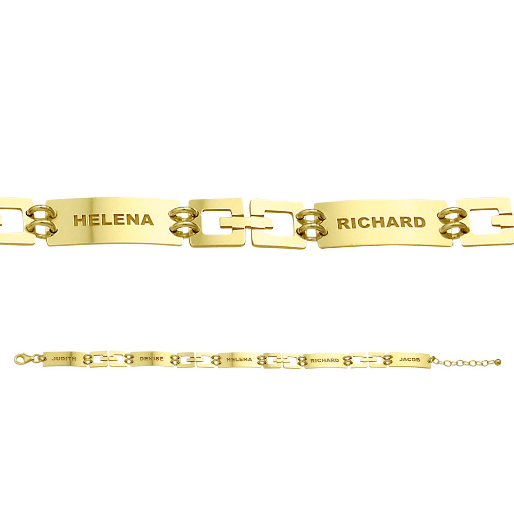 Gold bracelet with links