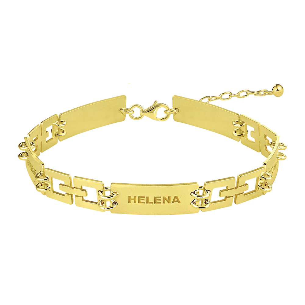 Gold bracelet with links