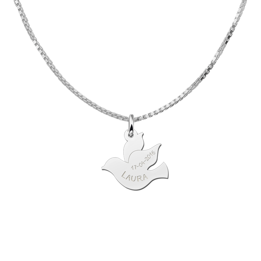 Silver Communion pendant Dove