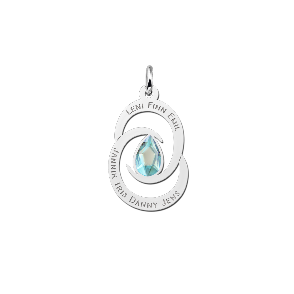 925 sterling silver pendant with swarovski stone