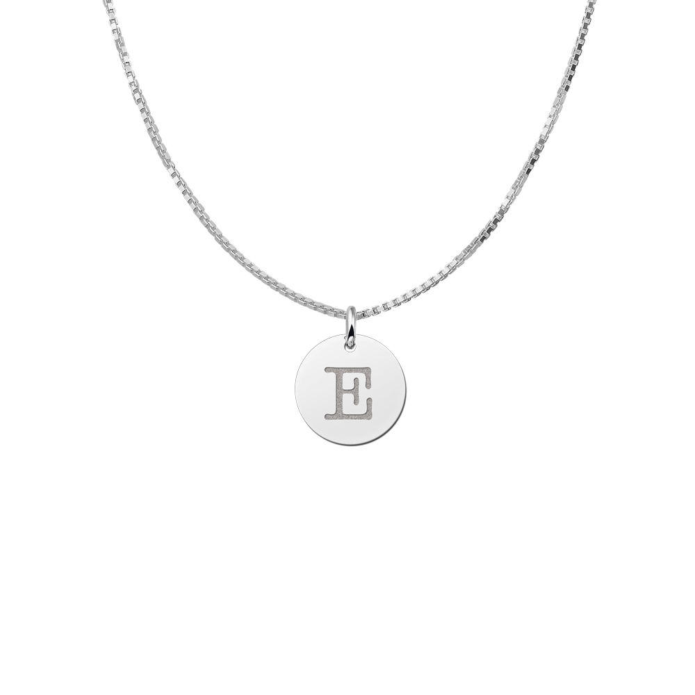 Initials necklace silver