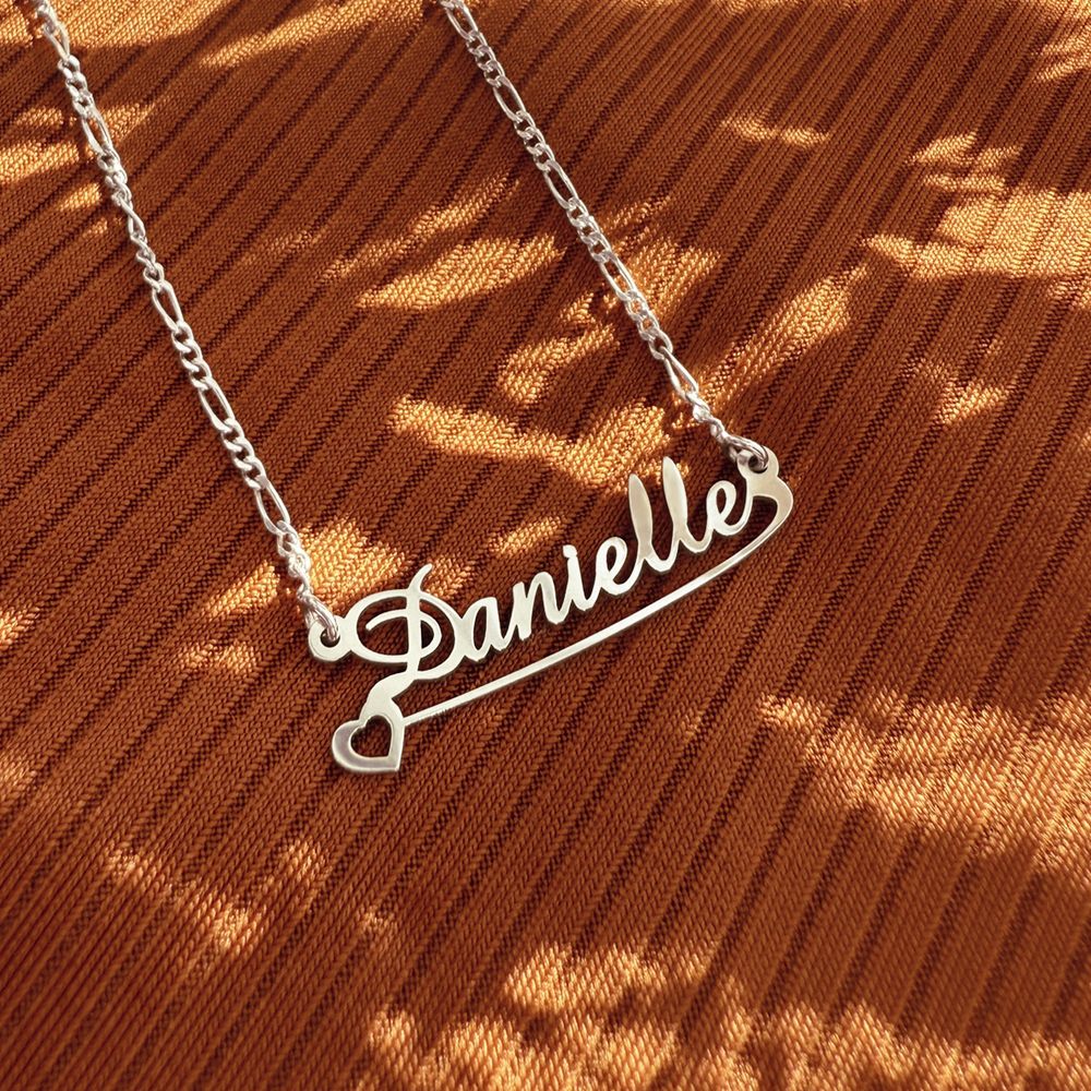 Silver Name Necklace for Children, Model Danielle