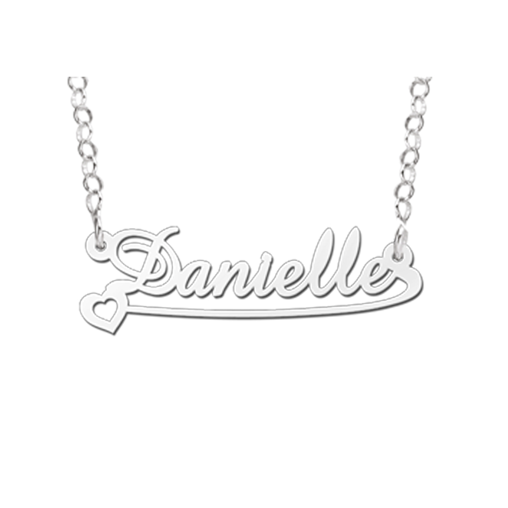 Silver Name Necklace for Children, Model Danielle