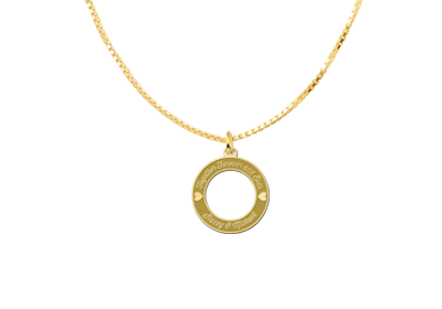 Gold Love Circle Pendant