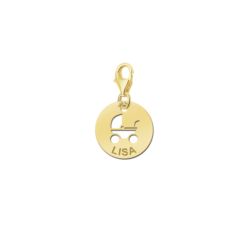 Gold Baby Crib Charm