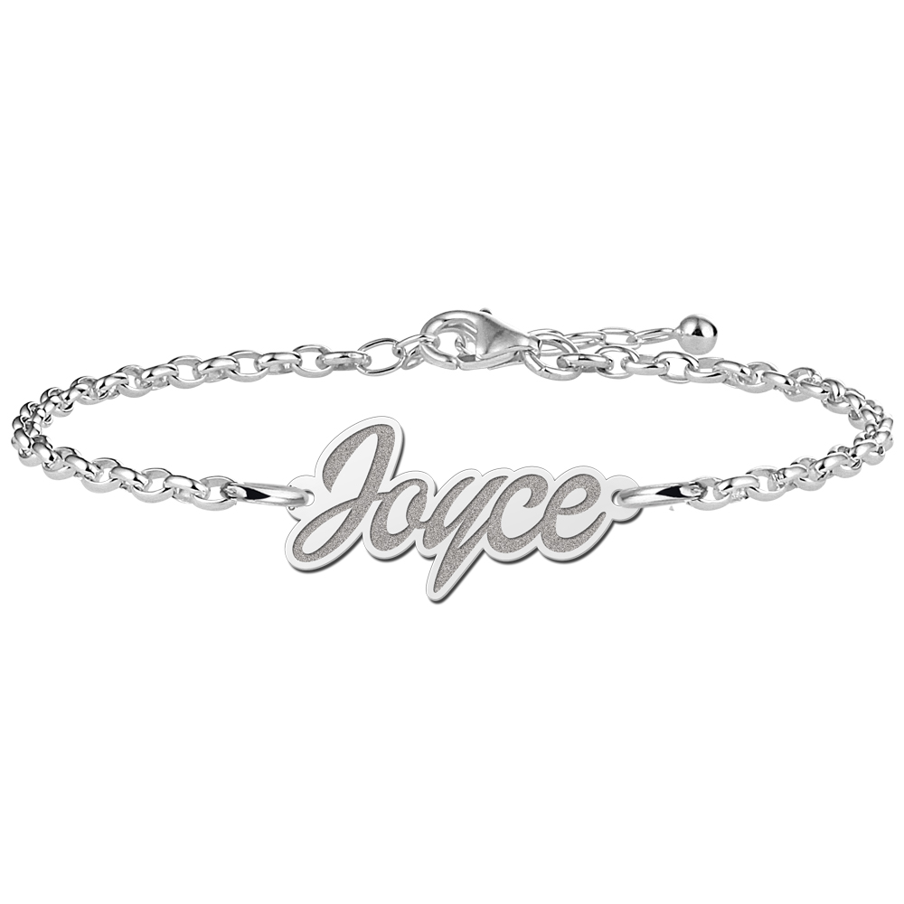 Silver personalised bracelet