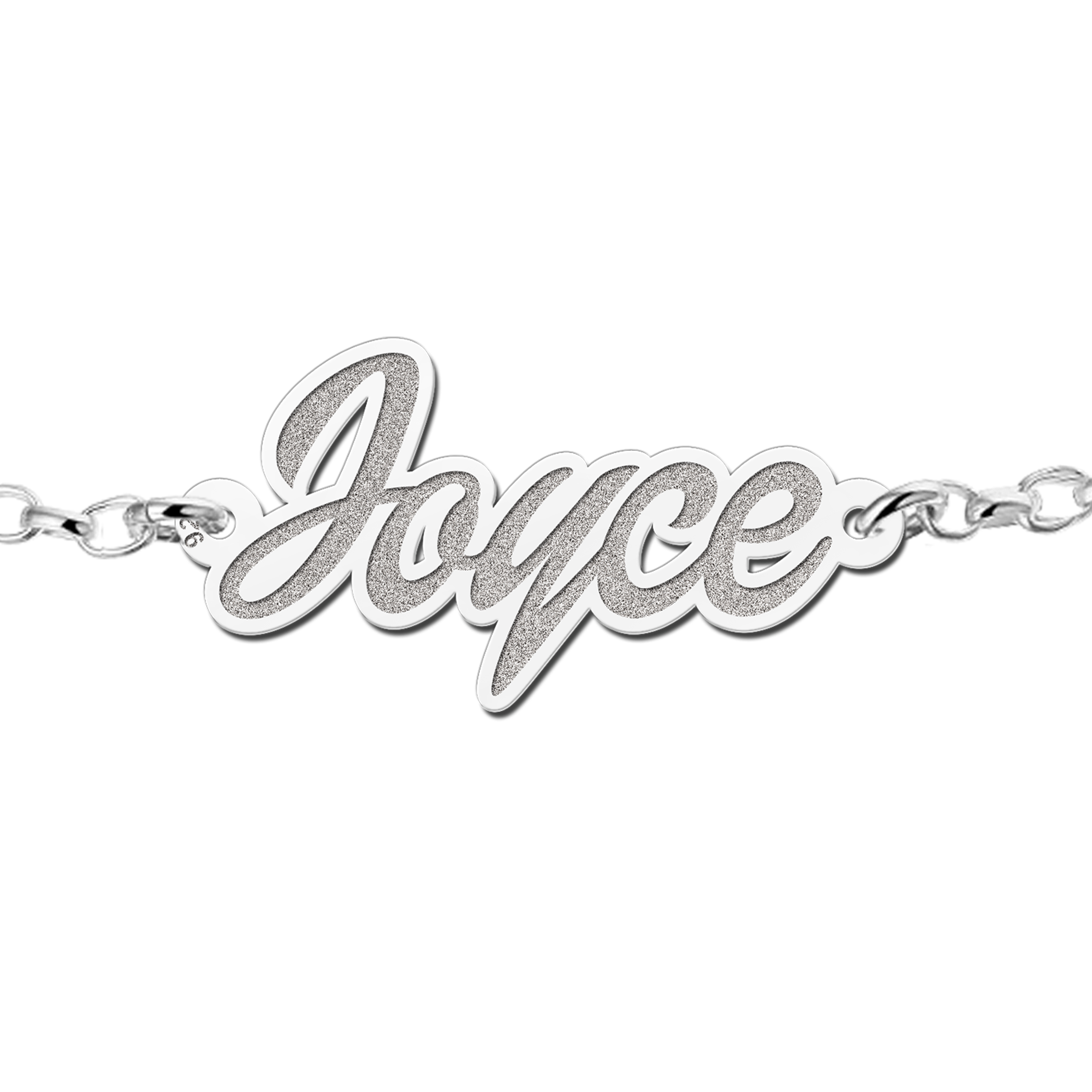 Silver personalised bracelet