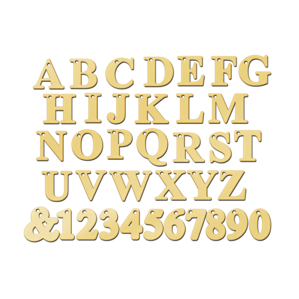 Gold name necklace letters