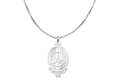 Silver pendant birdcage