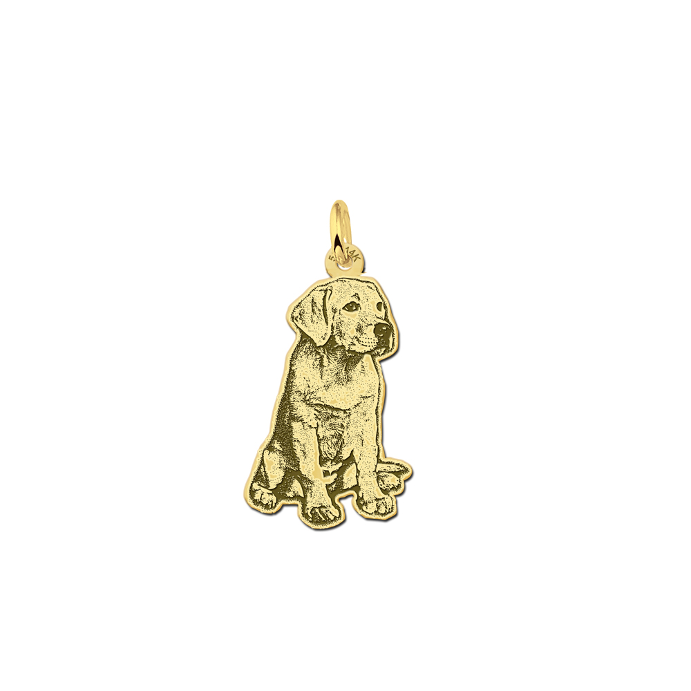 Gold photo pendant with animal