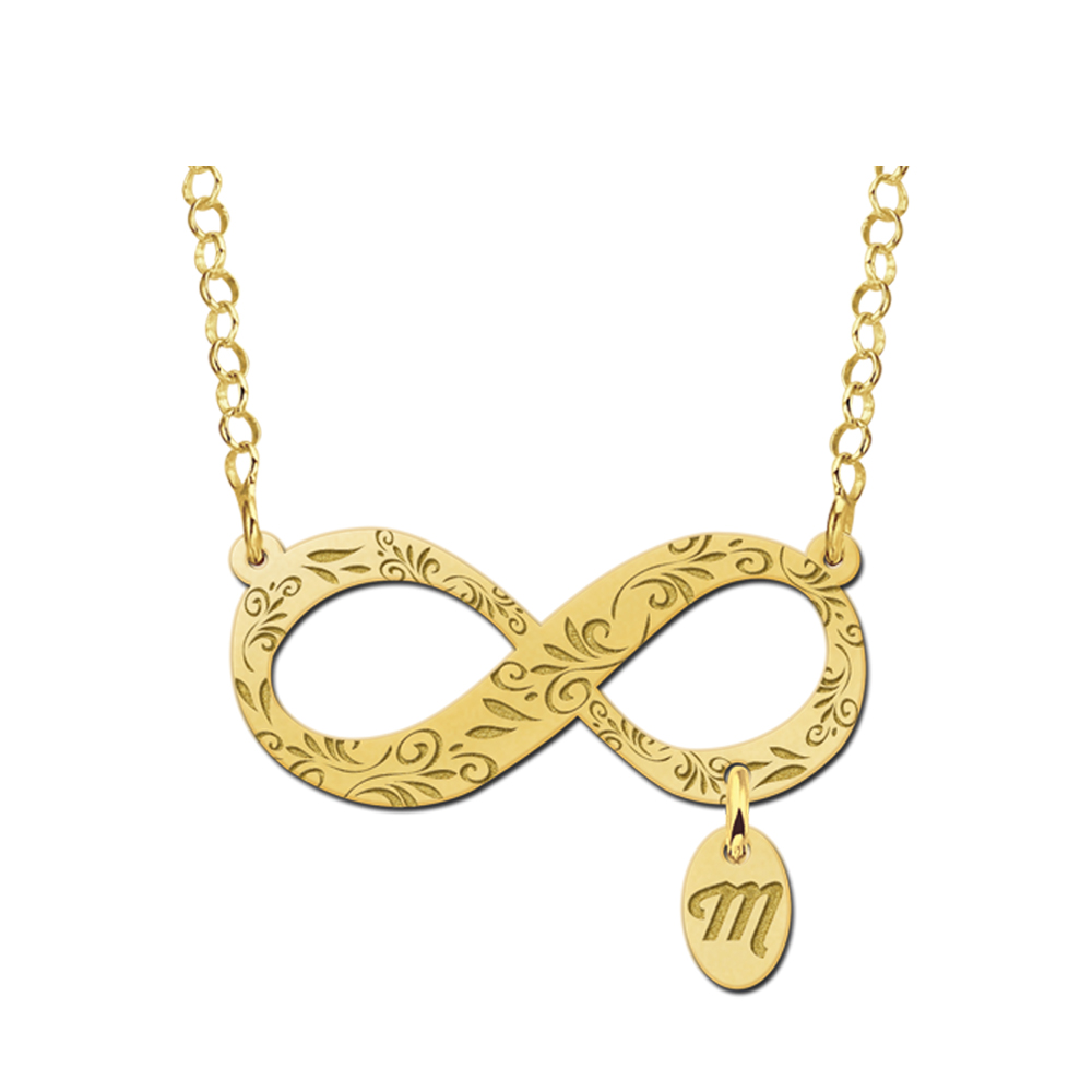 Gold Infinity Jewellery with Initial Pendant
