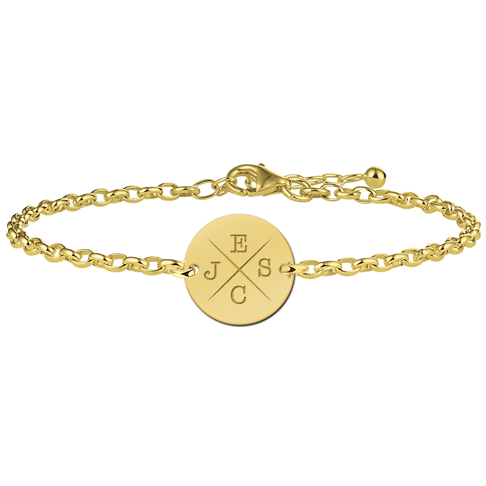 Gold Bracelet with Initials