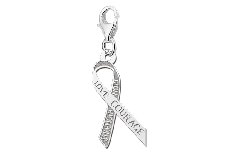 Charm for Pink Ribbon with engraving