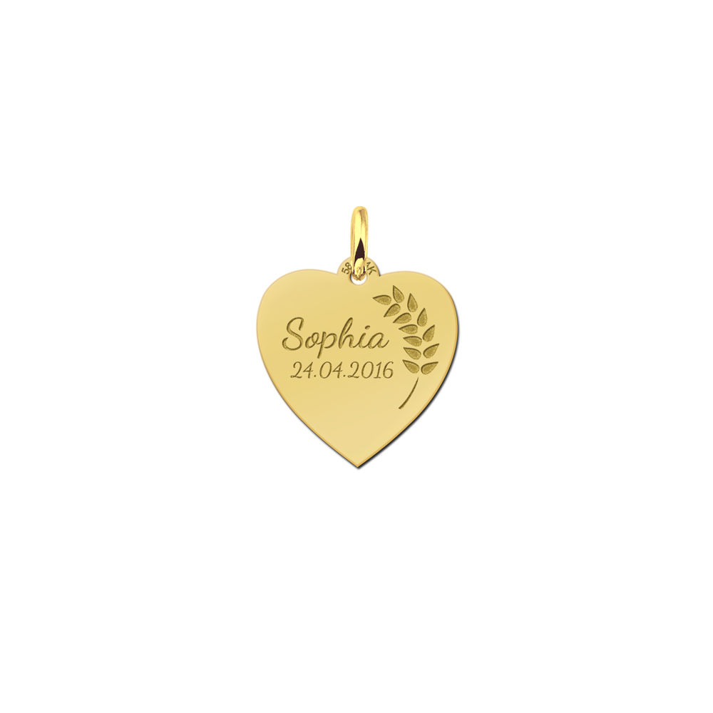 Golden First Holy Communion gift heart