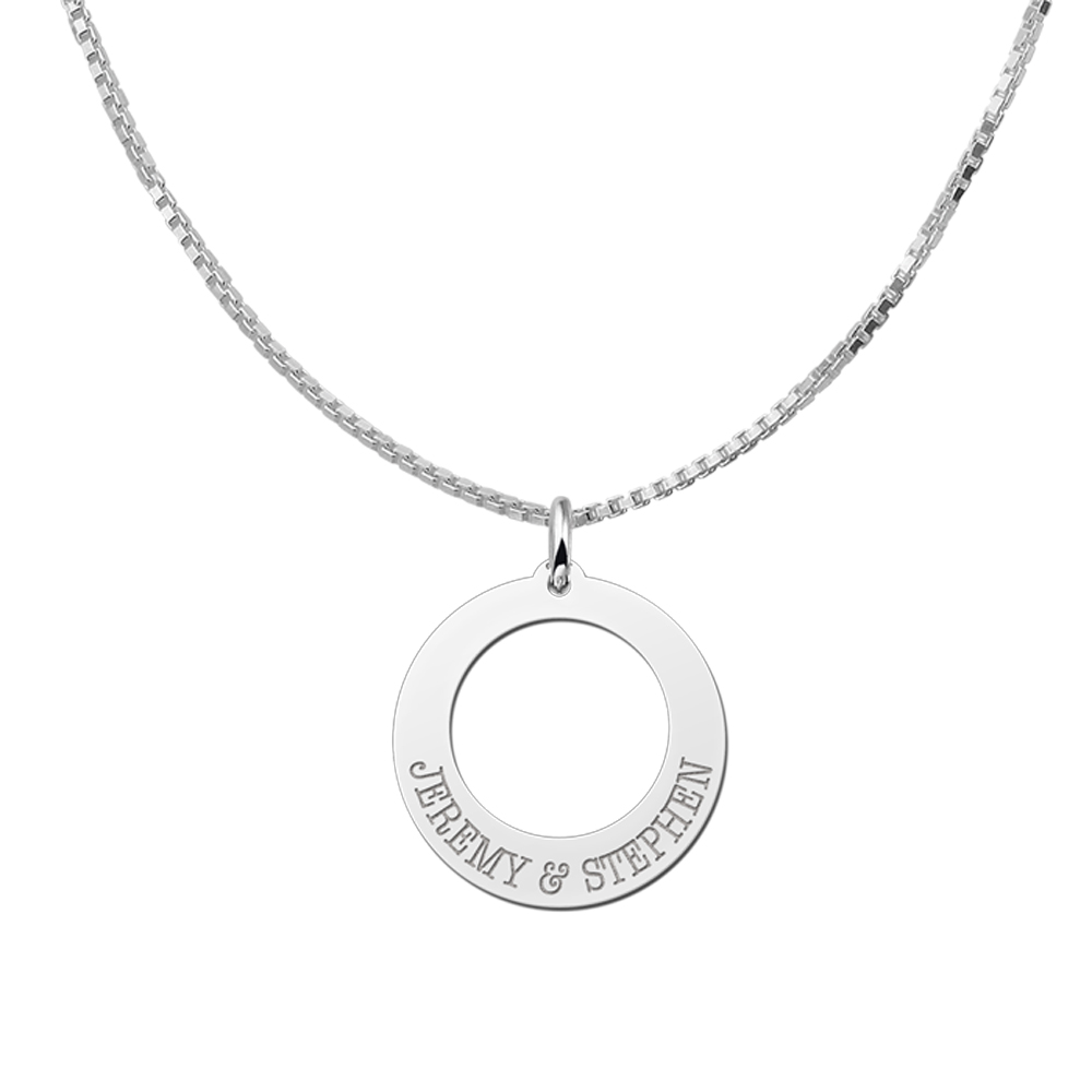 Disc pendant with name