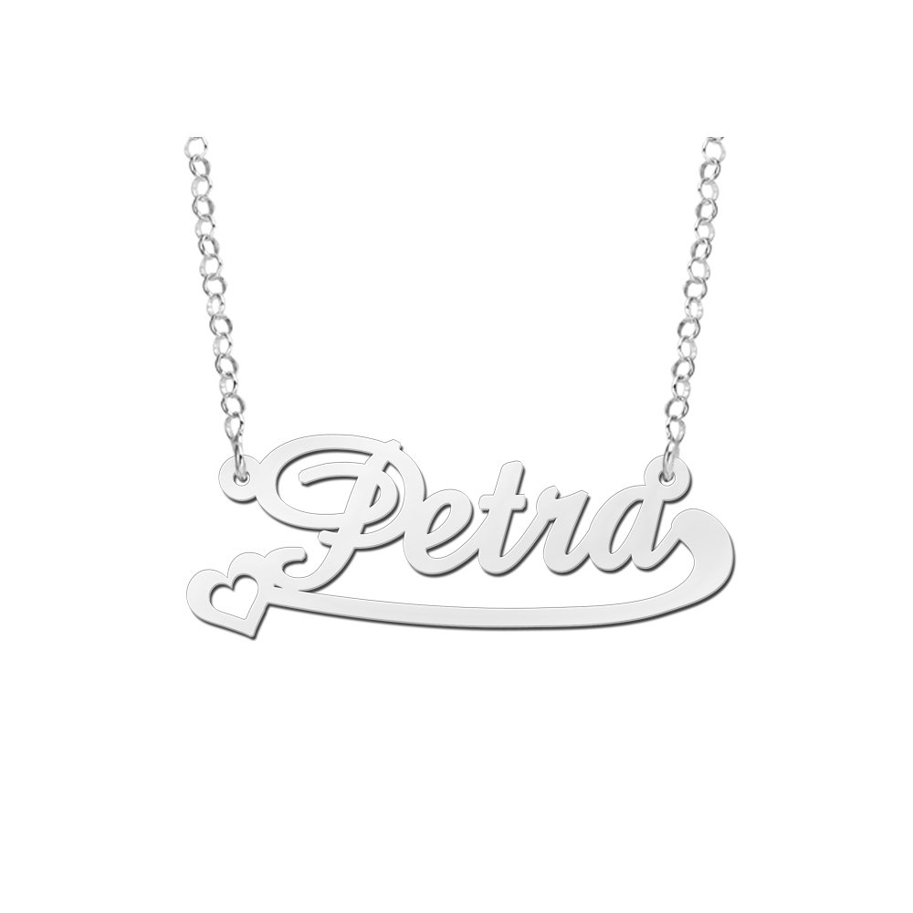 Silver Name Necklace model Petra