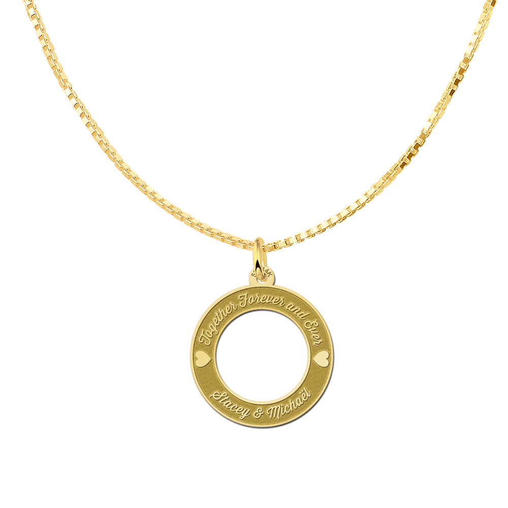 Golden Love Circle Necklace